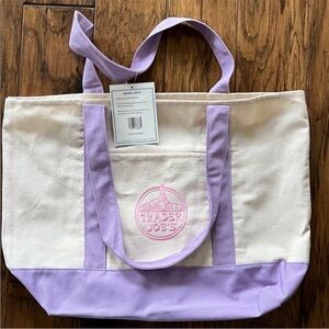 **Trader Joe’s Large Tote Lavender and Pink